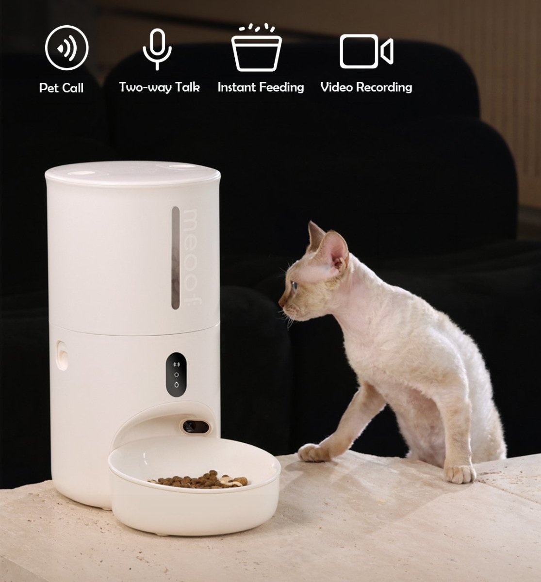 Smart Automatic Pet Feeder with Camera & App Control - 4L Capacity-4