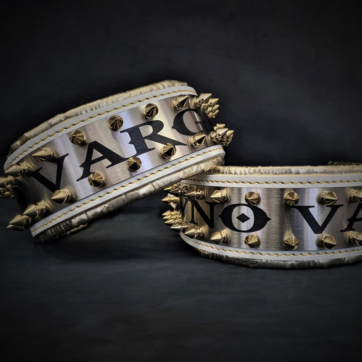 "Metal" ogrlica bijelo-zlatna - personalizirana!