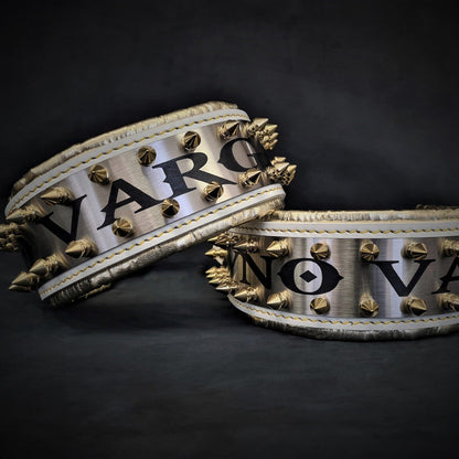 "Metal" ogrlica bijelo-zlatna - personalizirana!